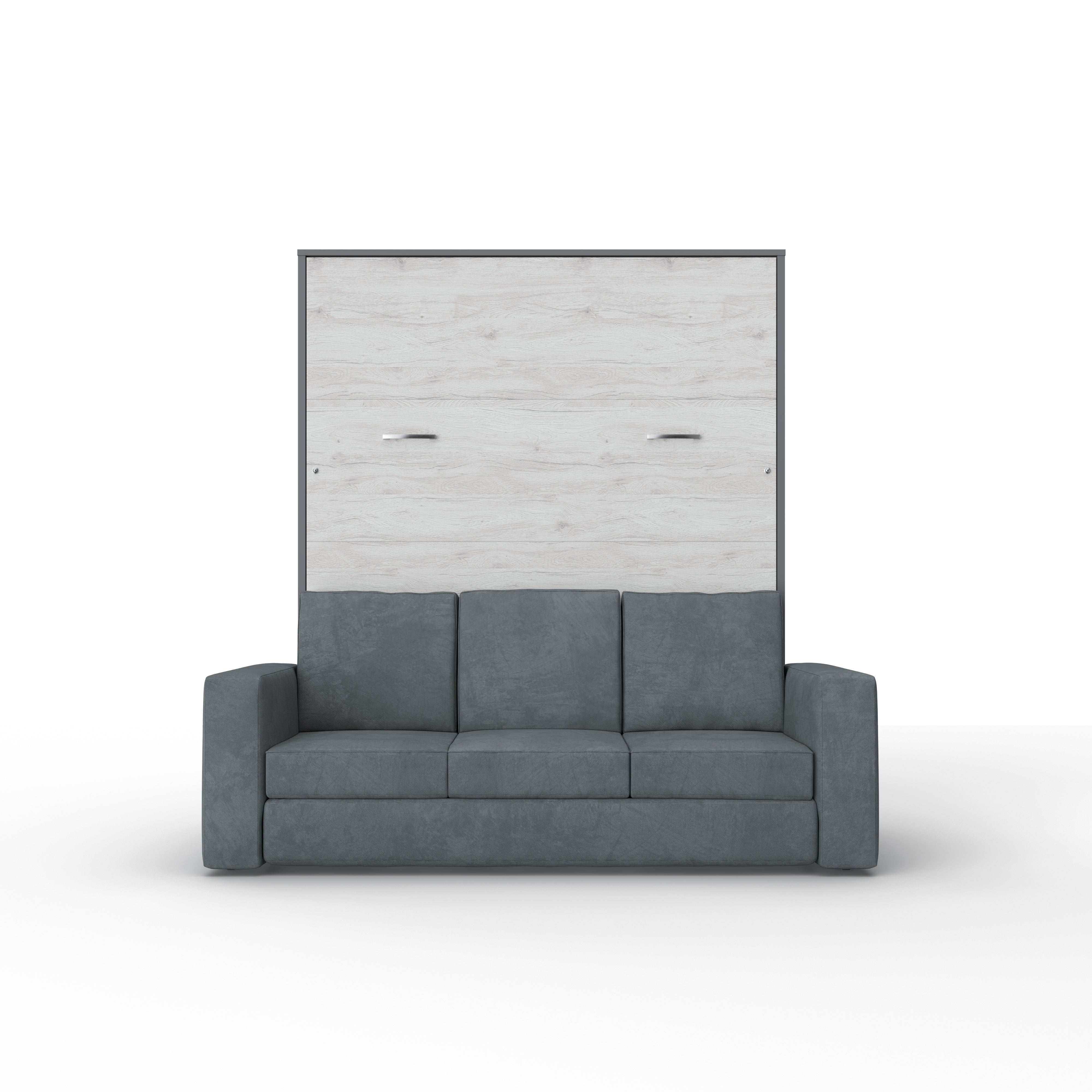 Queen Size Vertical Murphy Bed With Sofa Invento Bedfolds