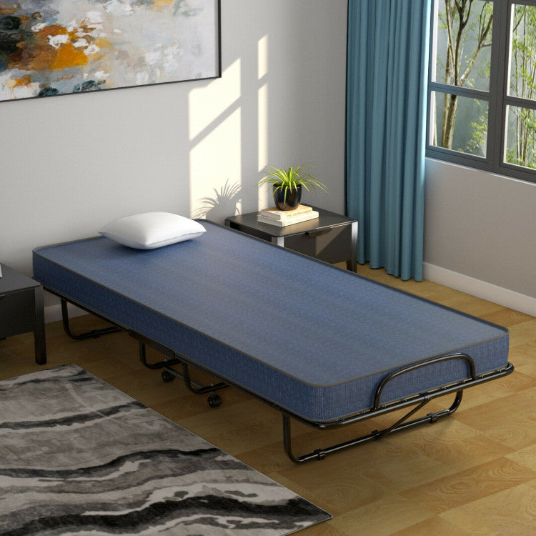 Adult Rollaway Bed with Heavy-Duty Steel Frame and 5